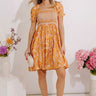 Fan Fav Smocked Floral Mini Dress in Orange Image - 1