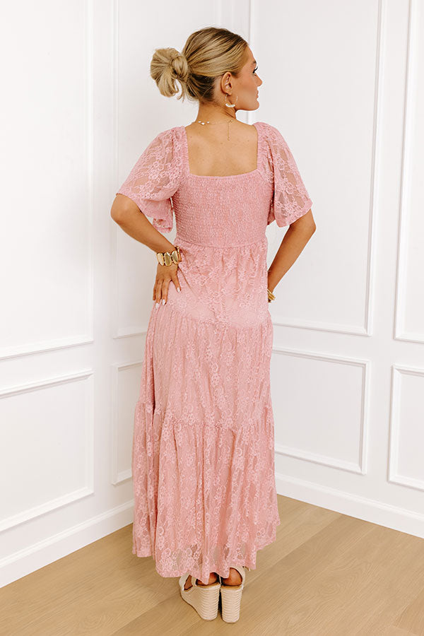 Subtle Charmer Lace Maxi Dress