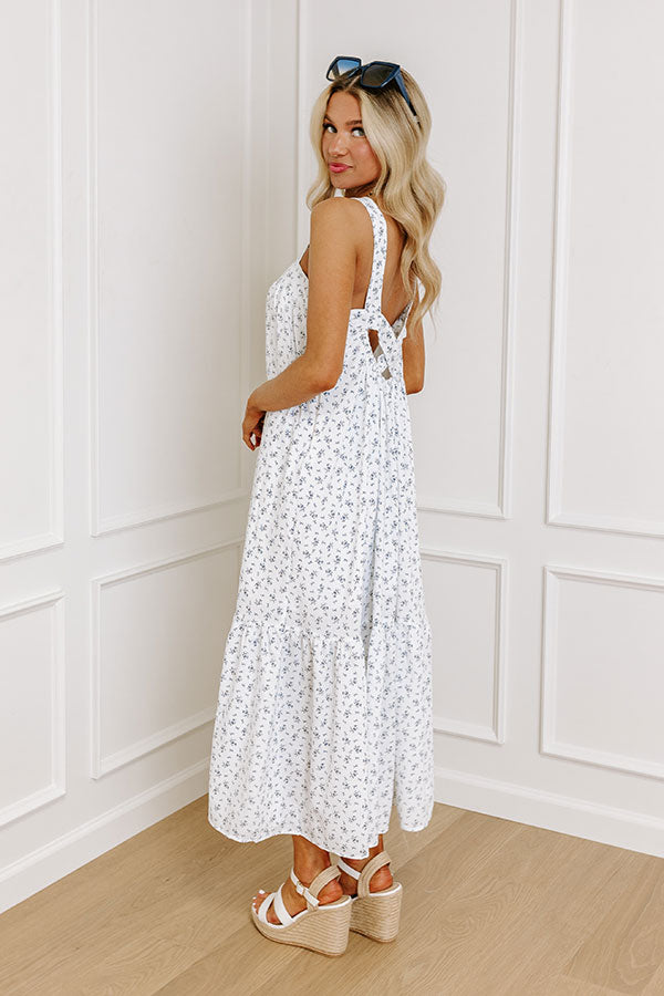 Casual Convo Floral Maxi Dress in White