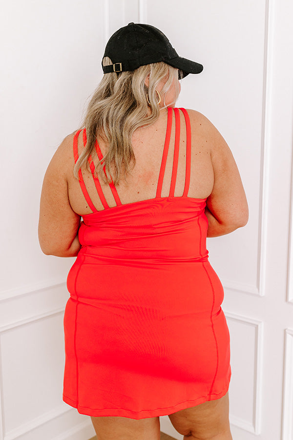Always On The Move Athletic Dress In Coral Curves 1XL / Coral Always On The Move Athletic Dress In Coral Curves 1XL / Coral