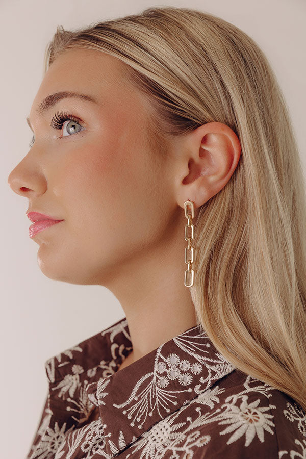 Stay Connected Link Earrings Image - 1