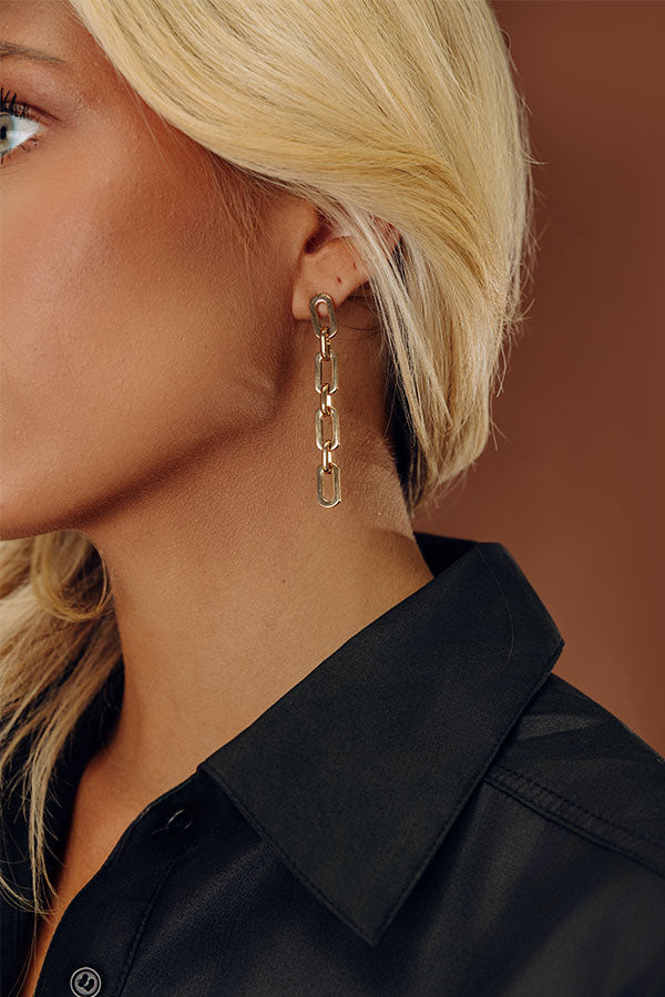 Stay Connected Link Earrings