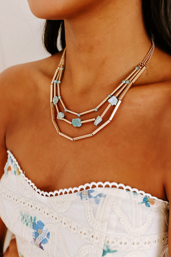 Cherished Moment Layered Necklace in Mint