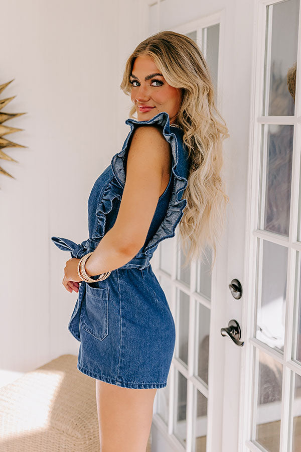 Feeling Flirty Denim Romper