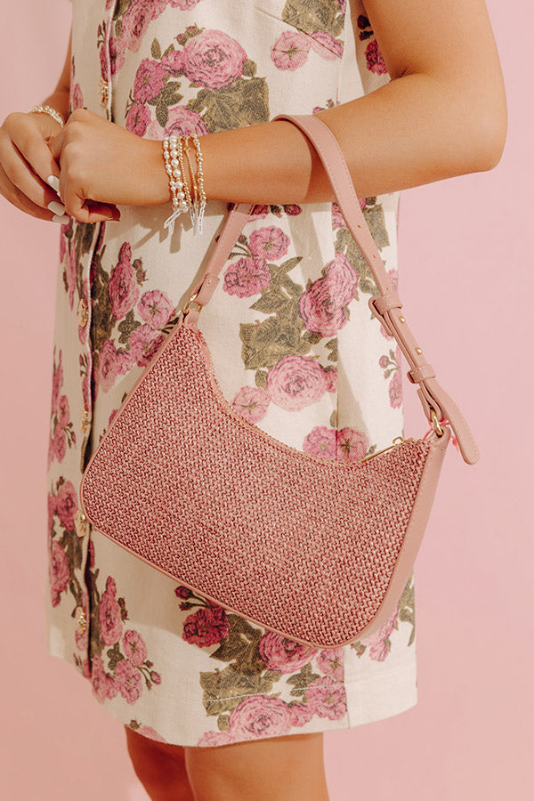 The Eden Woven Purse in Blush