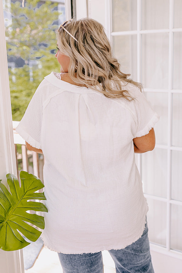 Seaside Smiles Button Up in White