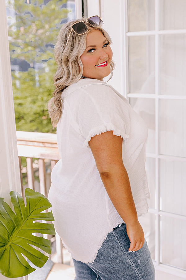 Seaside Smiles Button Up in White