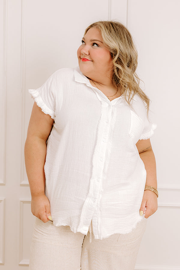 Seaside Smiles Button Up in White