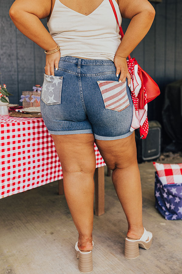 American Dream High Waist Shorts Curves   