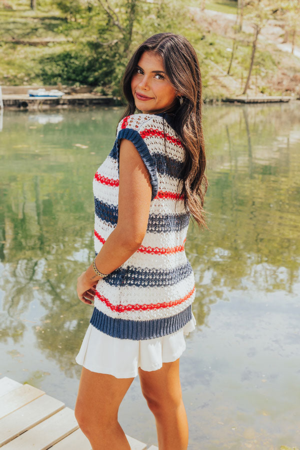 Lake Days Knit Stripe Top