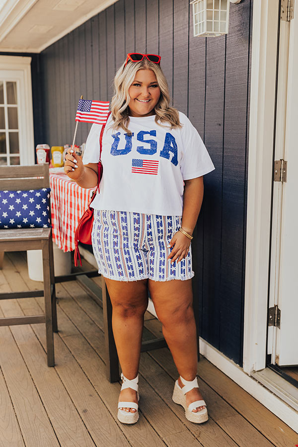 USA Pride Graphic Tee Curves