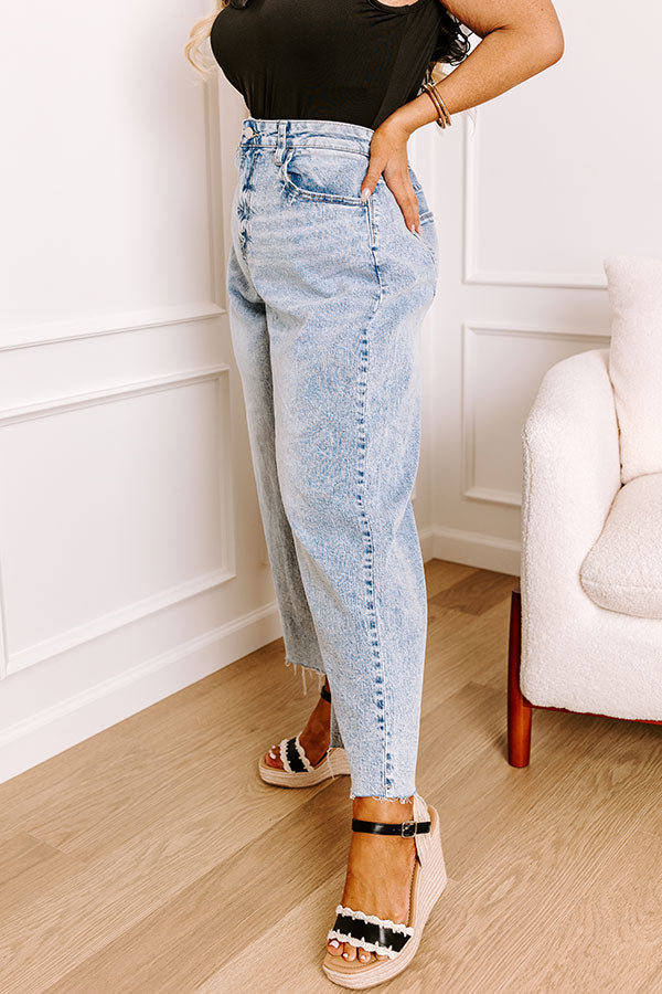 The Skylar High Waist Wide Leg Crop Jean Curves