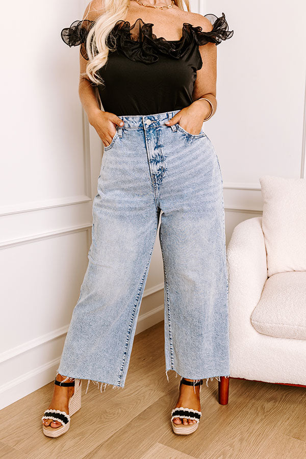 The Skylar High Waist Wide Leg Crop Jean Curves