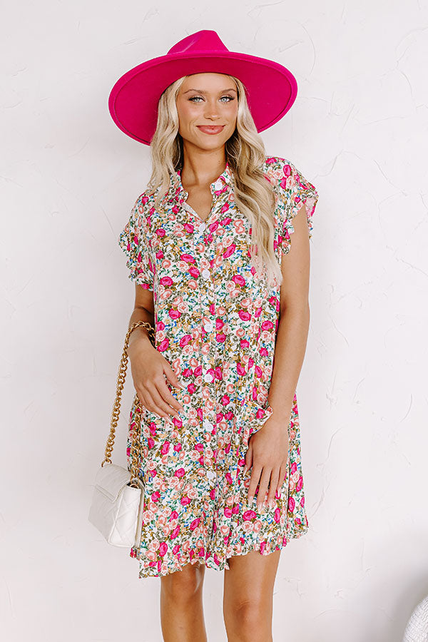 Wild Rose Garden Mini Dress