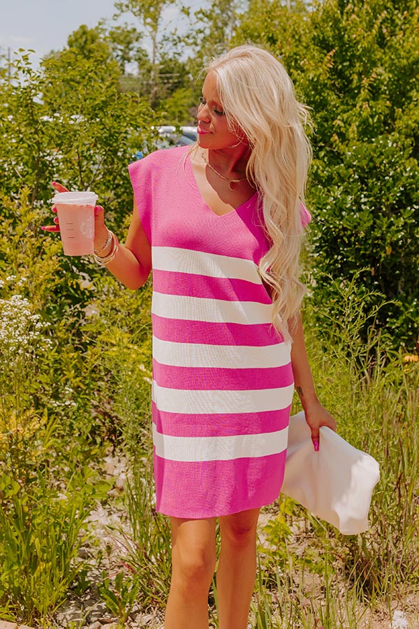 Country Club Ready Knit Dress in Pink