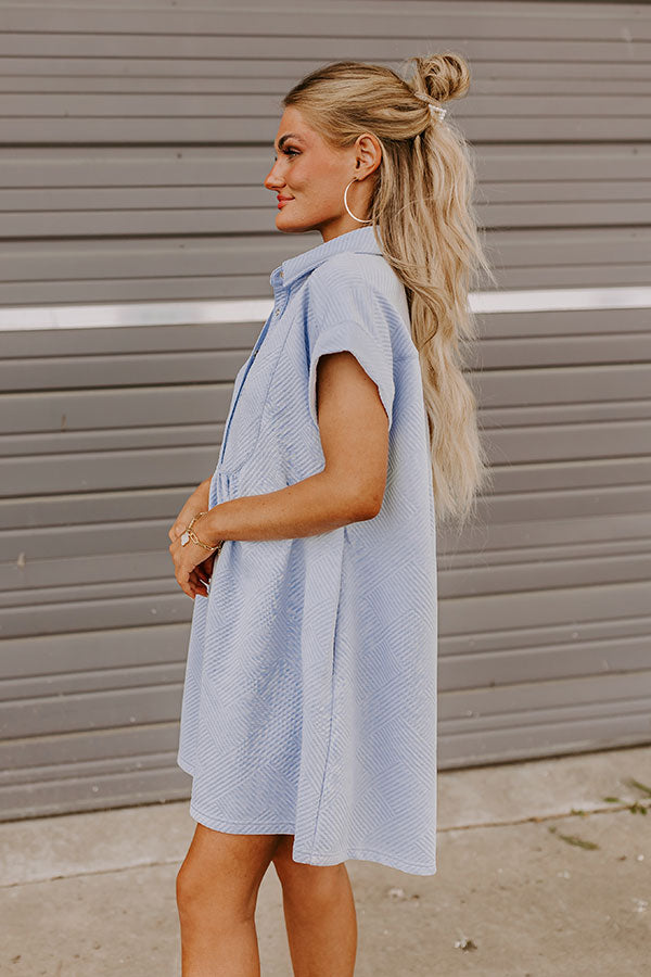 Downtown Dallas Mini Dress in Sky Blue