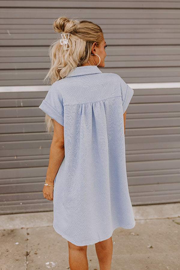 Downtown Dallas Mini Dress in Sky Blue