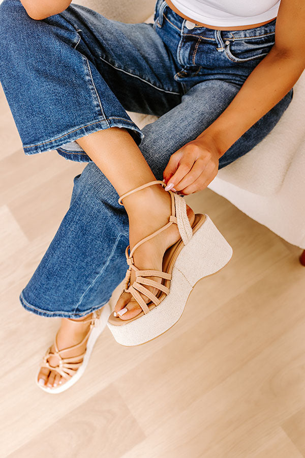 The Adriana Wedge In Tan