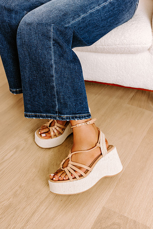 The Adriana Wedge In Tan