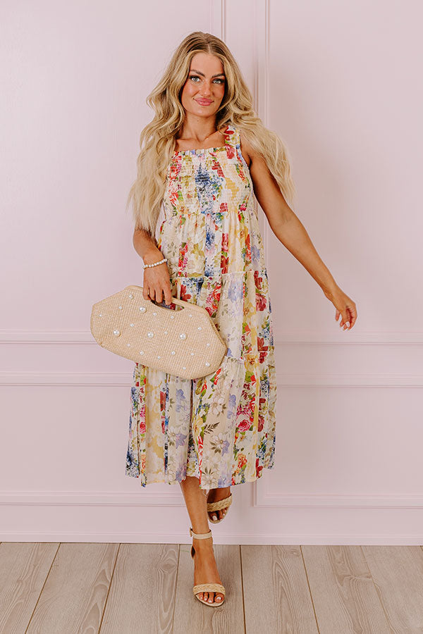 Whimsical Wildflowers Smocked Midi