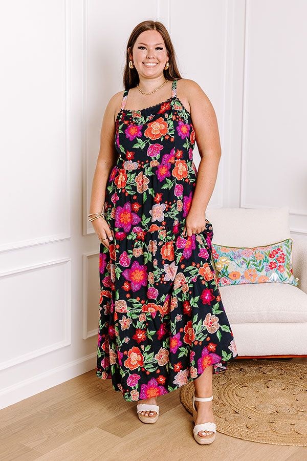 Fabulous Fiesta Floral Maxi Dress Curves 3XL / navy Fabulous Fiesta Floral Maxi Dress Curves 3XL / navy