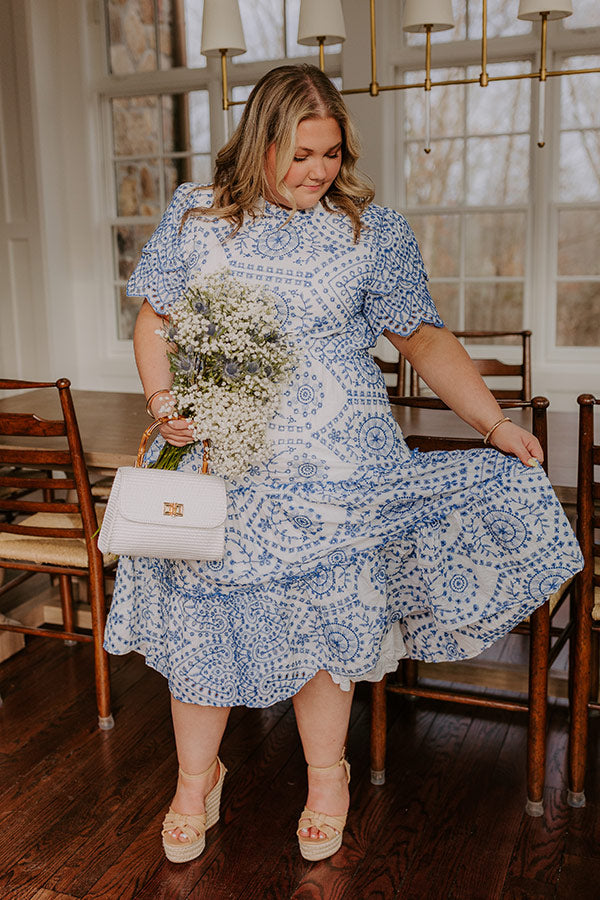 Brunch and Bubbly Eyelet Midi Curves