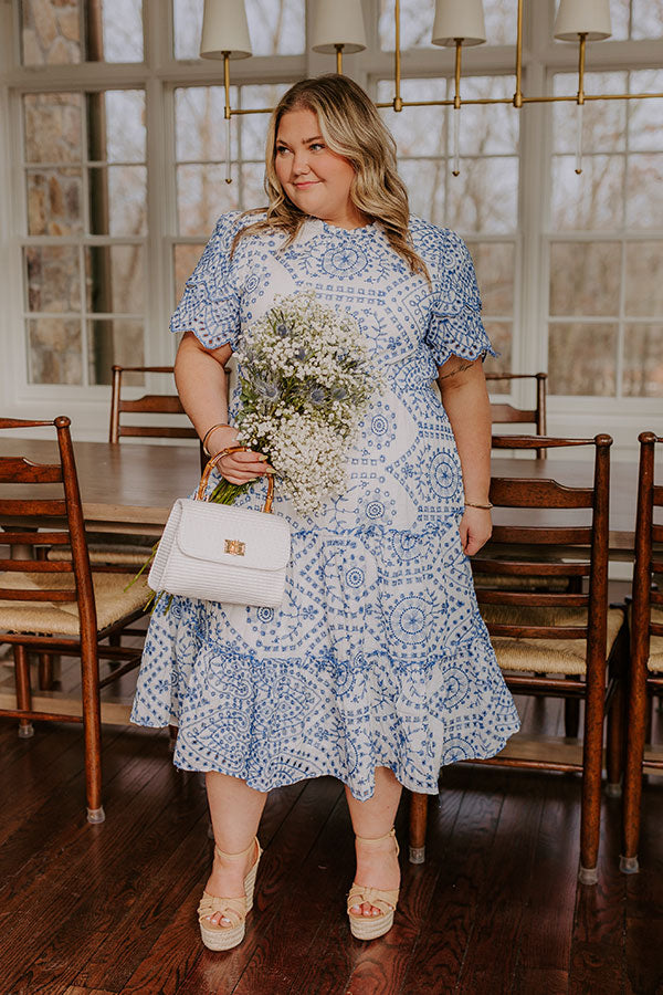 Brunch and Bubbly Eyelet Midi Curves