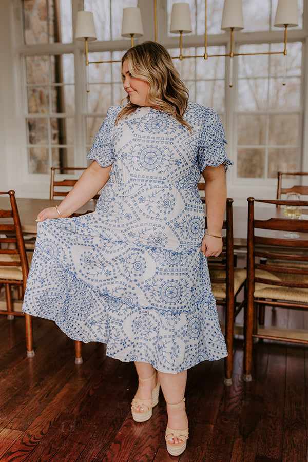 Brunch and Bubbly Eyelet Midi Curves