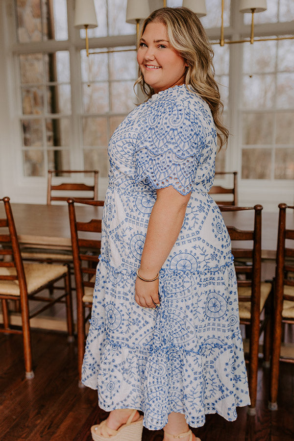 Brunch and Bubbly Eyelet Midi Curves