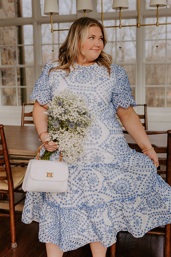 Brunch and Bubbly Eyelet Midi Curves