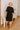 Classy Girl Faux Wrap Mini Dress in Black Curves