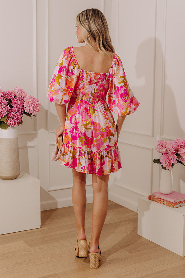 Sweethearts Floral Mini Dress in Dusty Purple Image - 5