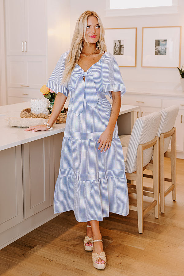 Dockside Dreams Seersucker Maxi Dress