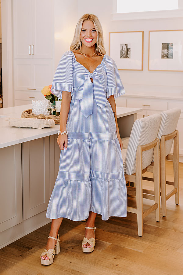 Dockside Dreams Seersucker Maxi Dress