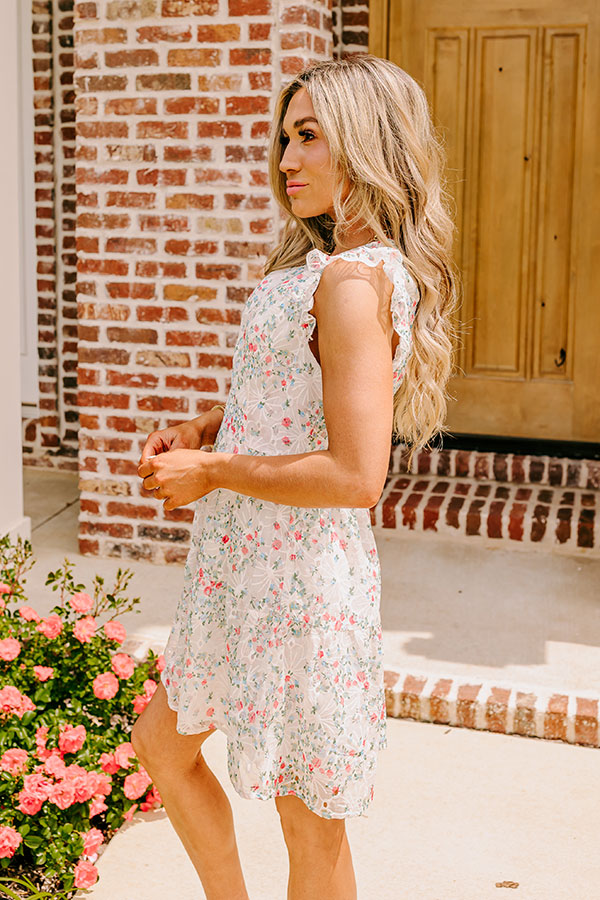 English Tea Garden Embroidered Eyelet Mini Dress XL / ivory English Tea Garden Embroidered Eyelet Mini Dress XL / ivory