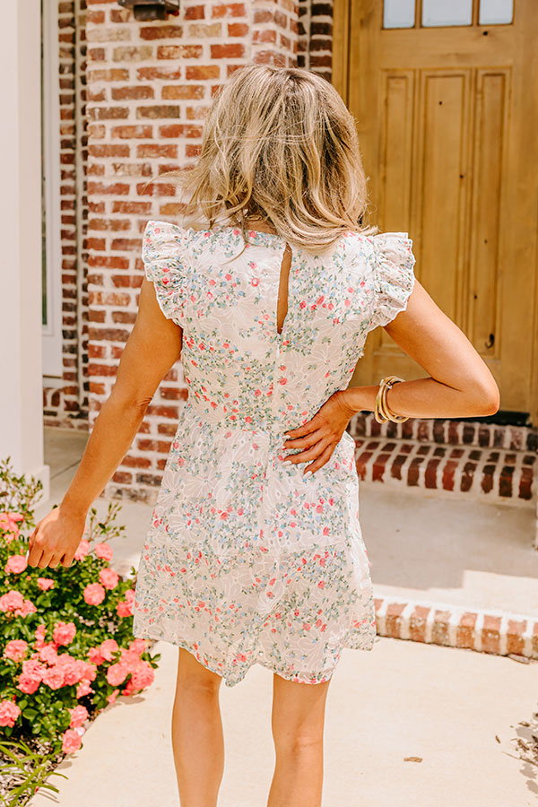 English Tea Garden Embroidered Eyelet Mini Dress XL / ivory English Tea Garden Embroidered Eyelet Mini Dress XL / ivory