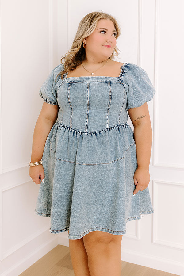 Day Dreamer Denim Mini Dress Curves