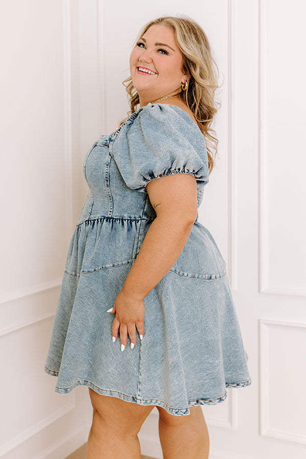 Day Dreamer Denim Mini Dress Curves