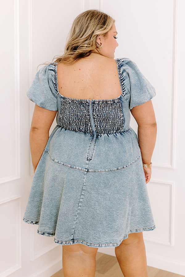 Day Dreamer Denim Mini Dress Curves