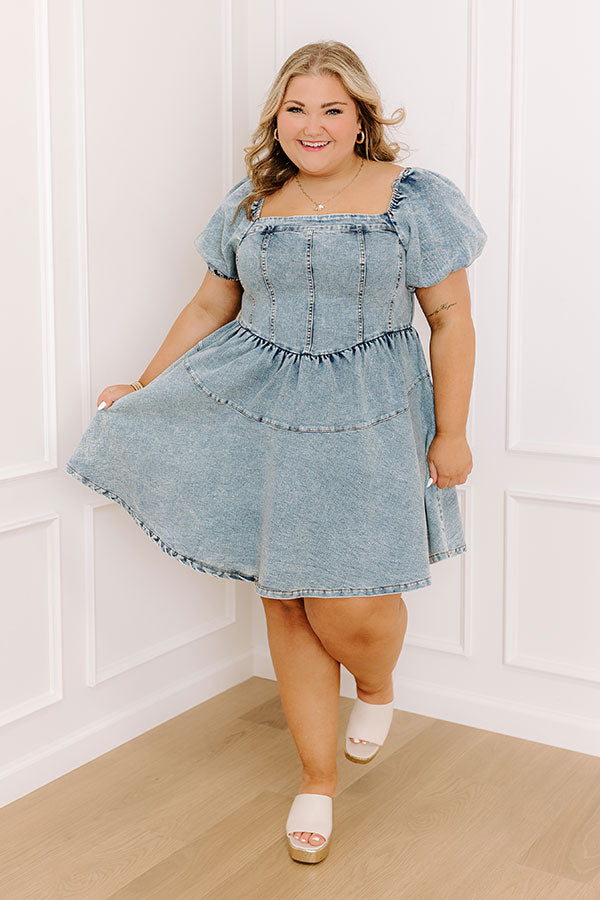 Day Dreamer Denim Mini Dress Curves