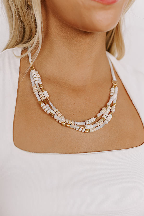 Bora Bora Trip Layered Necklace in Ivory