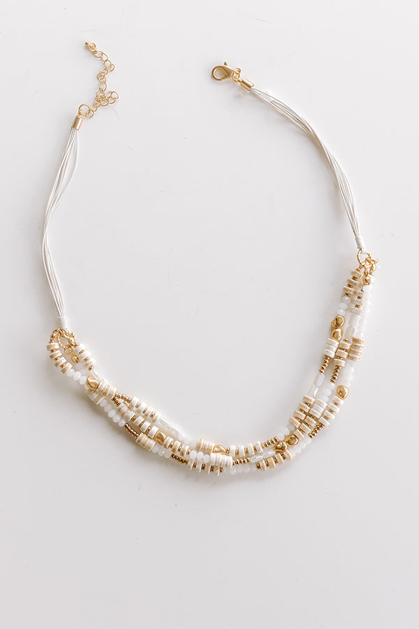 Bora Bora Trip Layered Necklace in Ivory