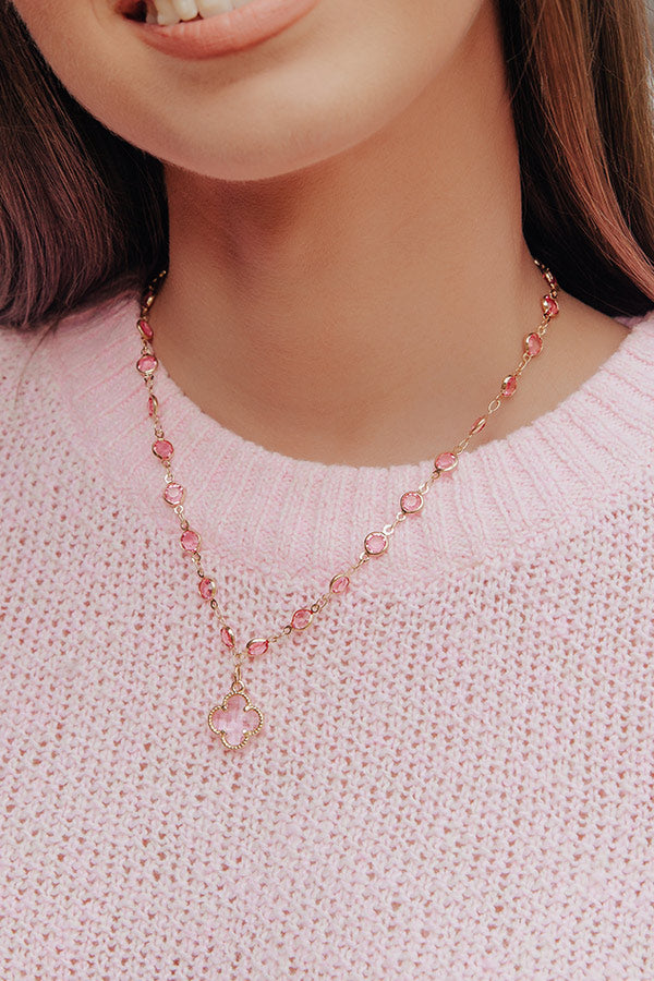 Charming Smile Necklace in Pink Image - 1