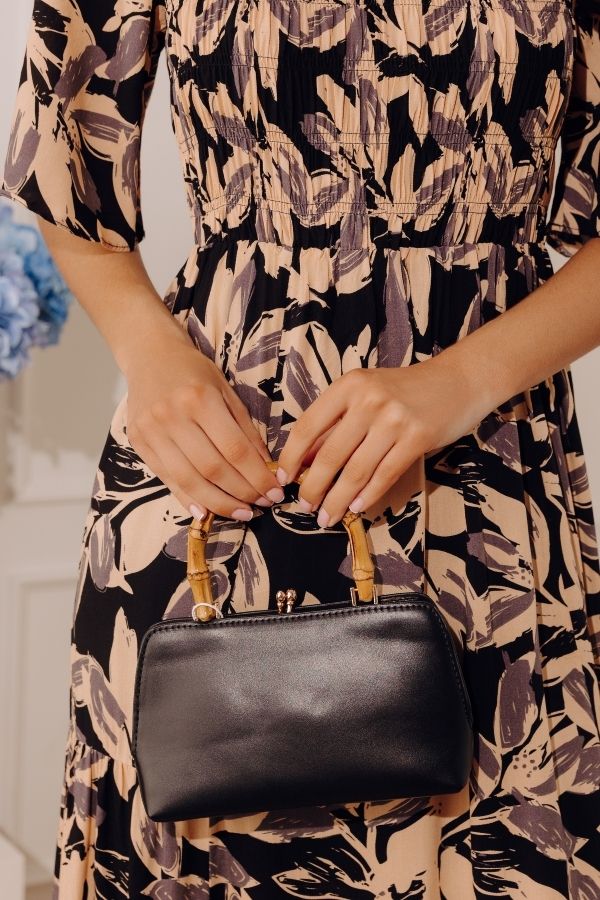 Miami Happy Hour Faux Leather Purse in Black Image - 1