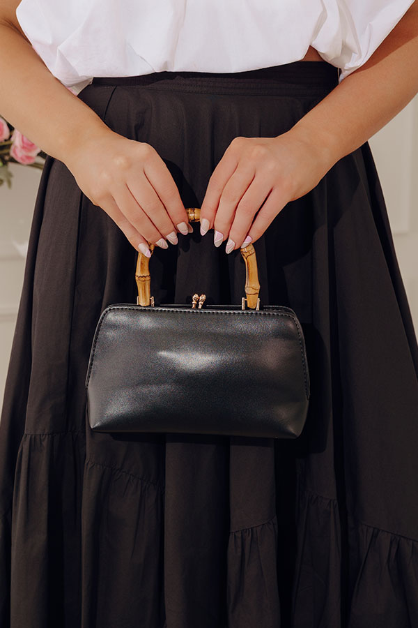 Miami Happy Hour Faux Leather Purse in Black Image - 1