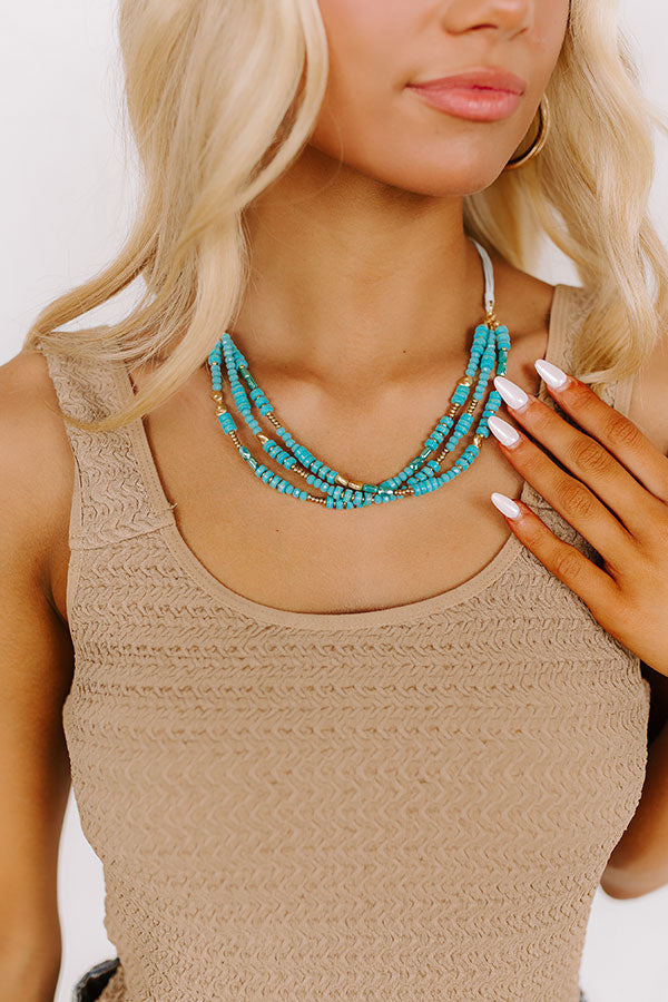 Bora Bora Trip Layered Necklace in Turquoise