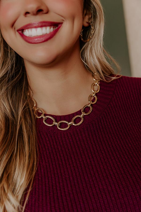 Uptown Chic Link Necklace