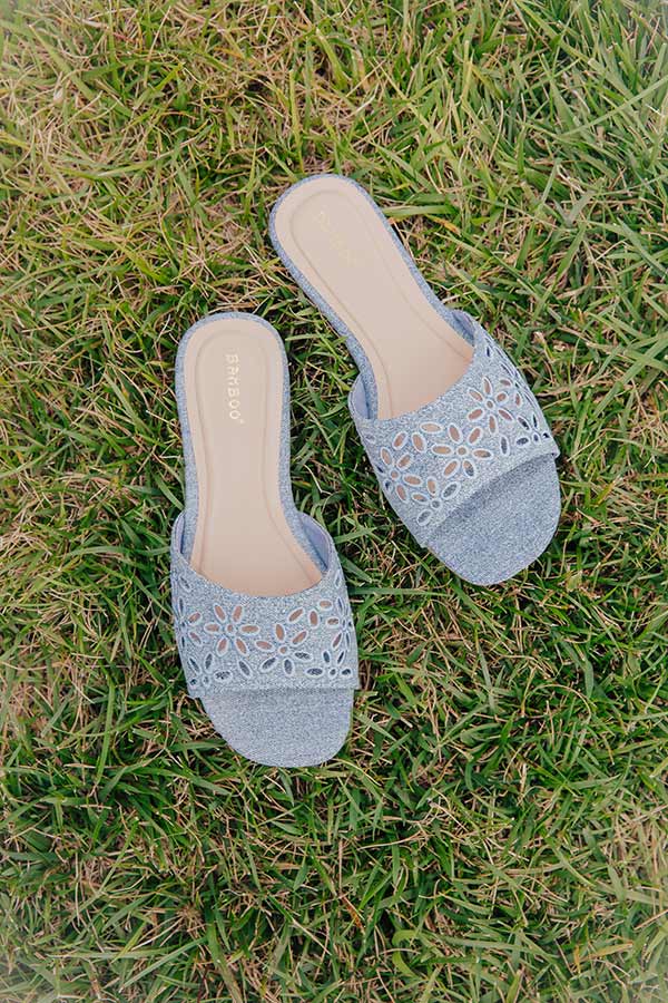 The Katherine Denim Sandal in Light Wash Image - 1