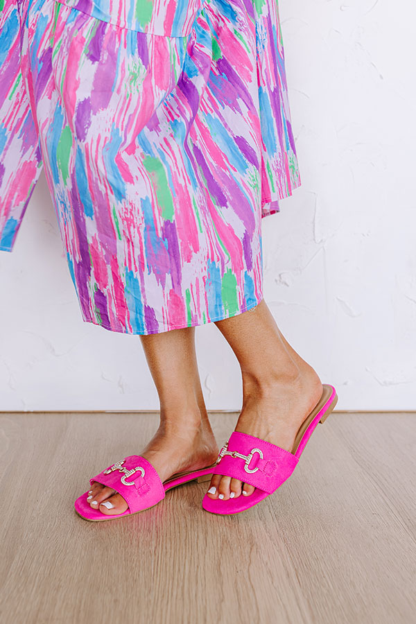 The Cecilia Sandal in Hot Pink