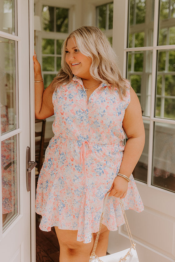Vacay State Of Mind Eyelet Mini Dress Curves Image - 2